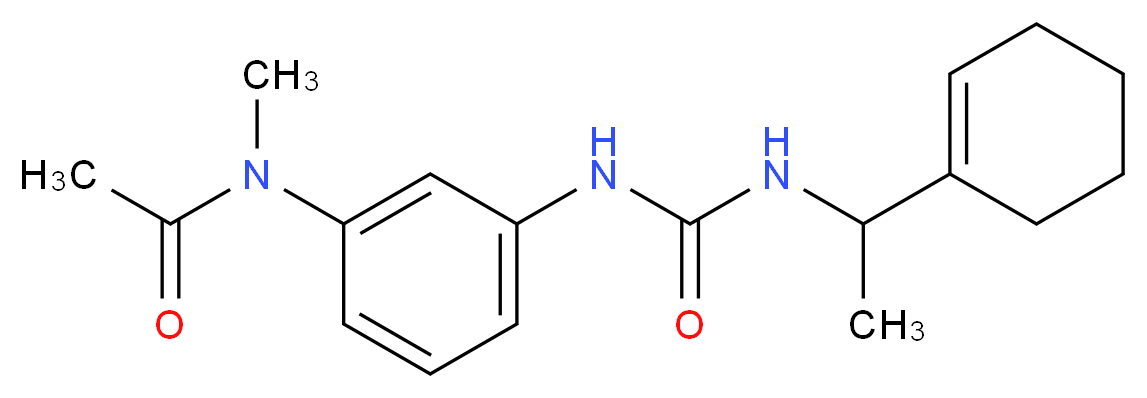 N-[3-({[(1-cyclohex-1-en-1-ylethyl)amino]carbonyl}amino)phenyl]-N-methylacetamide_Molecular_structure_CAS_)