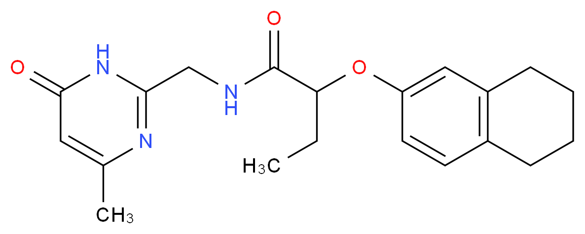 N-[(4-methyl-6-oxo-1,6-dihydropyrimidin-2-yl)methyl]-2-(5,6,7,8-tetrahydronaphthalen-2-yloxy)butanamide_Molecular_structure_CAS_)