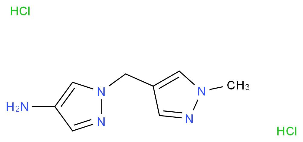 1-[(1-methyl-1H-pyrazol-4-yl)methyl]-1H-pyrazol-4-amine dihydrochloride_Molecular_structure_CAS_)