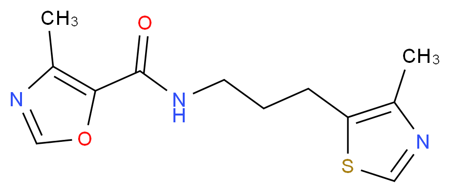 4-methyl-N-[3-(4-methyl-1,3-thiazol-5-yl)propyl]-1,3-oxazole-5-carboxamide_Molecular_structure_CAS_)