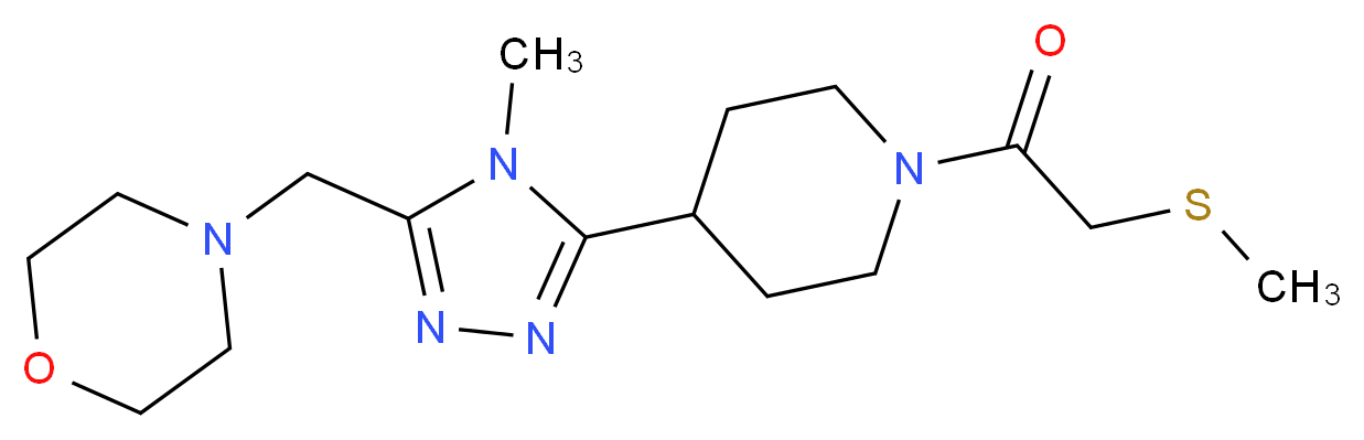 4-[(4-methyl-5-{1-[(methylthio)acetyl]piperidin-4-yl}-4H-1,2,4-triazol-3-yl)methyl]morpholine_Molecular_structure_CAS_)