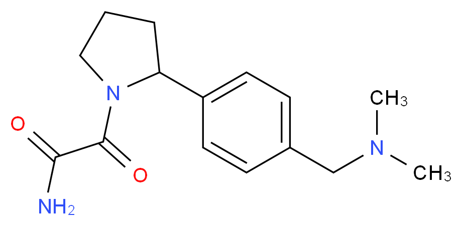 2-(2-{4-[(dimethylamino)methyl]phenyl}pyrrolidin-1-yl)-2-oxoacetamide_Molecular_structure_CAS_)