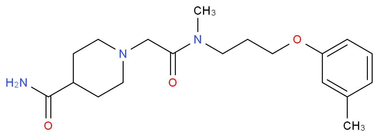 1-(2-{methyl[3-(3-methylphenoxy)propyl]amino}-2-oxoethyl)-4-piperidinecarboxamide_Molecular_structure_CAS_)