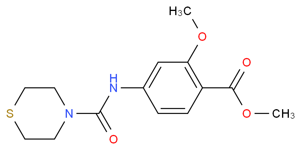methyl 2-methoxy-4-[(thiomorpholin-4-ylcarbonyl)amino]benzoate_Molecular_structure_CAS_)