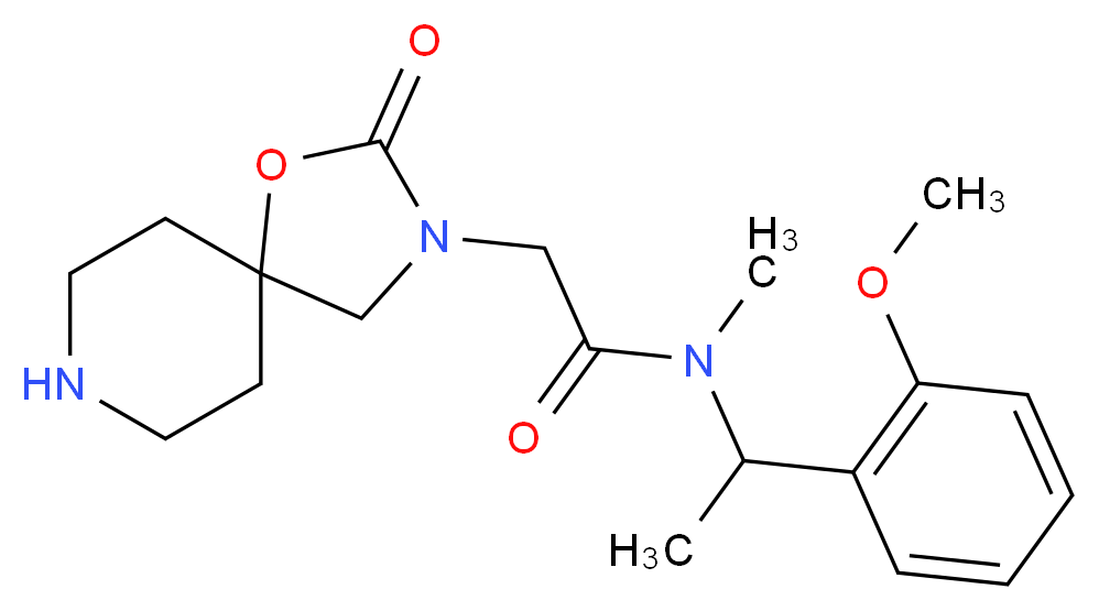 N-[1-(2-methoxyphenyl)ethyl]-N-methyl-2-(2-oxo-1-oxa-3,8-diazaspiro[4.5]dec-3-yl)acetamide_Molecular_structure_CAS_)