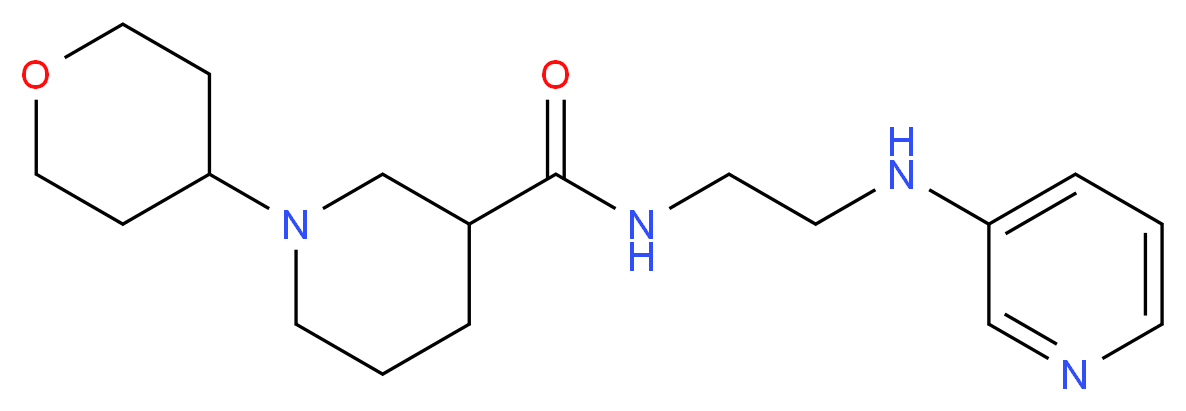 N-[2-(pyridin-3-ylamino)ethyl]-1-(tetrahydro-2H-pyran-4-yl)piperidine-3-carboxamide_Molecular_structure_CAS_)