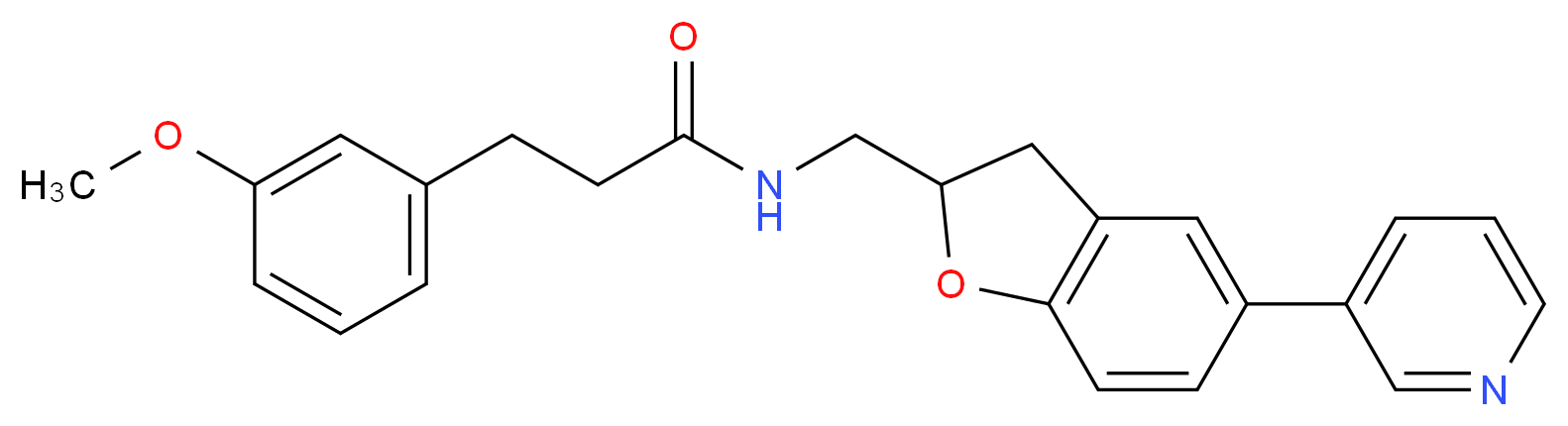 3-(3-methoxyphenyl)-N-{[5-(3-pyridinyl)-2,3-dihydro-1-benzofuran-2-yl]methyl}propanamide_Molecular_structure_CAS_)