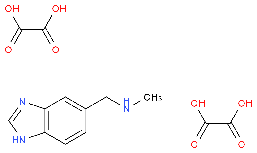 N-methyl-(1H-benzimidazol-5-ylmethyl)amine dioxalate_Molecular_structure_CAS_910036-85-0)