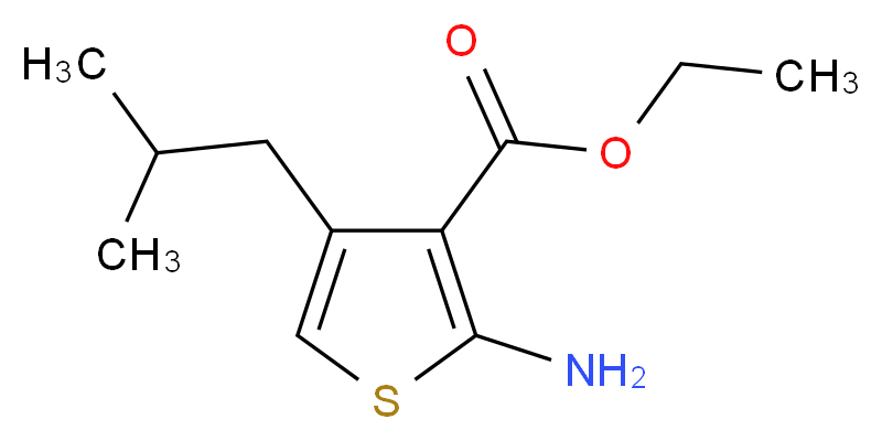 2-Amino-4-isobutyl-thiophene-3-carboxylic acid ethyl ester_Molecular_structure_CAS_)