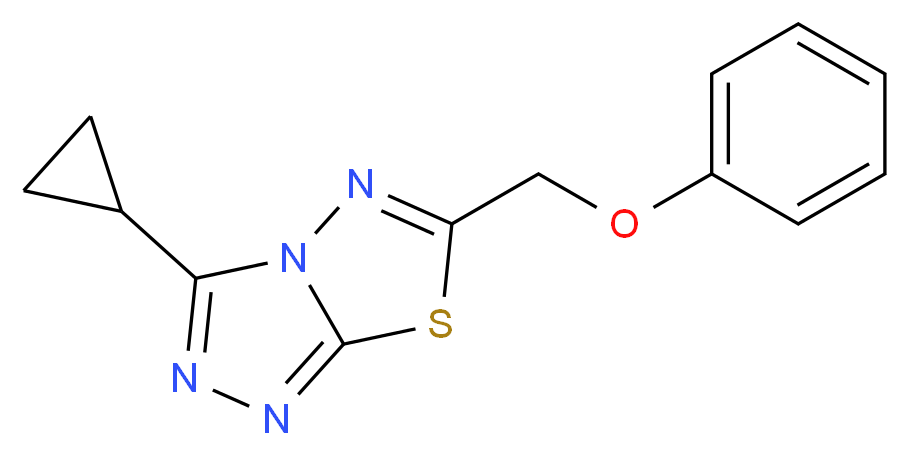 3-cyclopropyl-6-(phenoxymethyl)[1,2,4]triazolo[3,4-b][1,3,4]thiadiazole_Molecular_structure_CAS_)