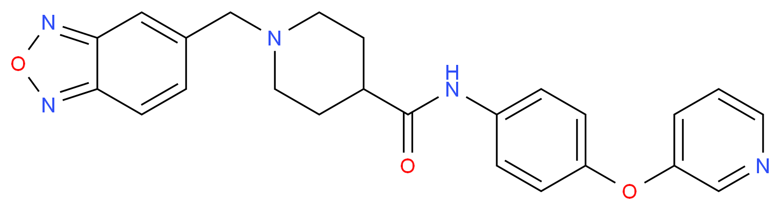 1-(2,1,3-benzoxadiazol-5-ylmethyl)-N-[4-(3-pyridinyloxy)phenyl]-4-piperidinecarboxamide_Molecular_structure_CAS_)