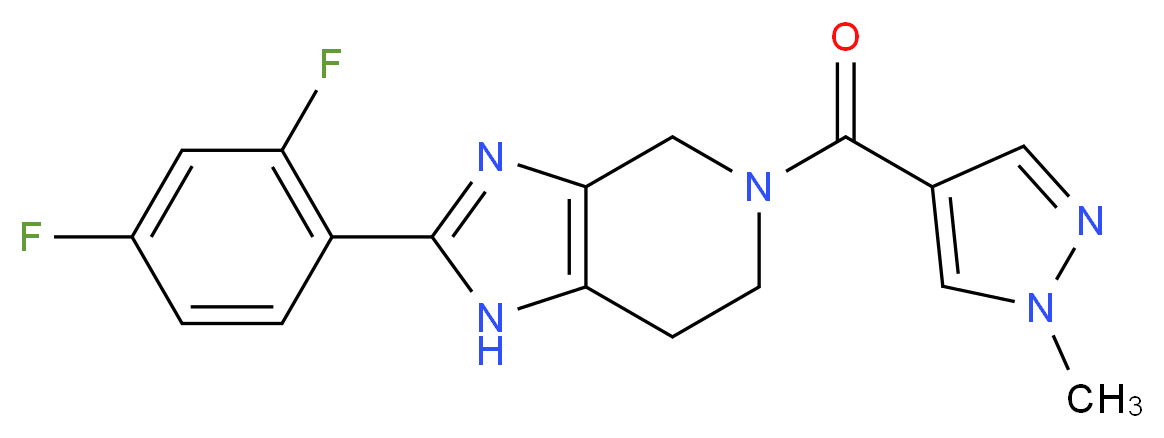 2-(2,4-difluorophenyl)-5-[(1-methyl-1H-pyrazol-4-yl)carbonyl]-4,5,6,7-tetrahydro-1H-imidazo[4,5-c]pyridine_Molecular_structure_CAS_)
