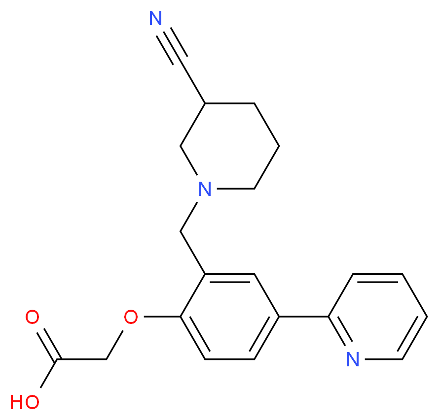 {2-[(3-cyanopiperidin-1-yl)methyl]-4-pyridin-2-ylphenoxy}acetic acid_Molecular_structure_CAS_)