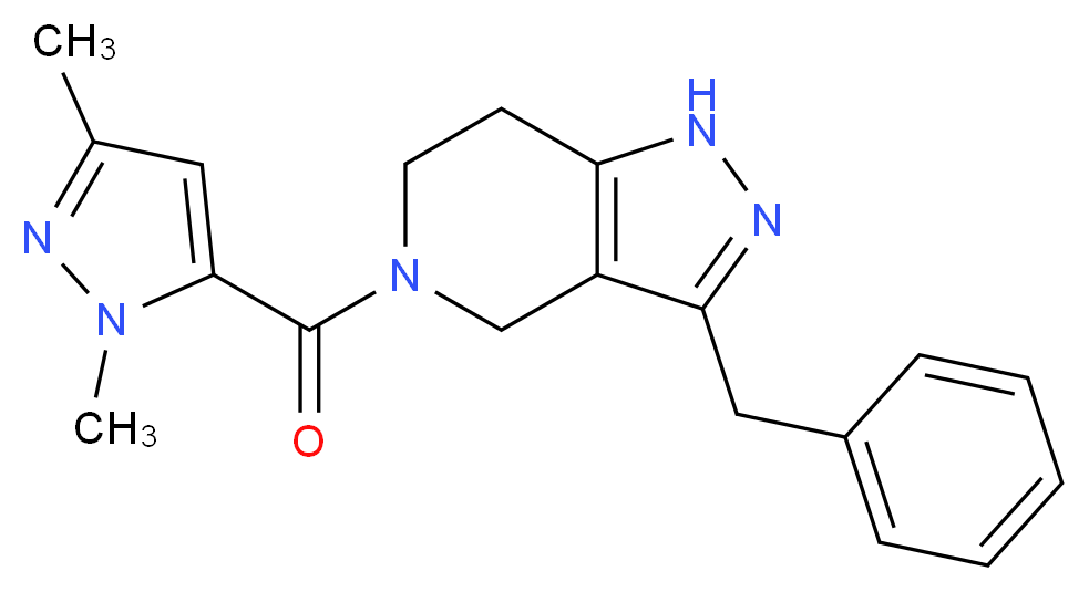3-benzyl-5-[(1,3-dimethyl-1H-pyrazol-5-yl)carbonyl]-4,5,6,7-tetrahydro-1H-pyrazolo[4,3-c]pyridine_Molecular_structure_CAS_)