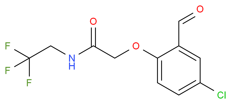 2-(4-chloro-2-formylphenoxy)-N-(2,2,2-trifluoroethyl)acetamide_Molecular_structure_CAS_)