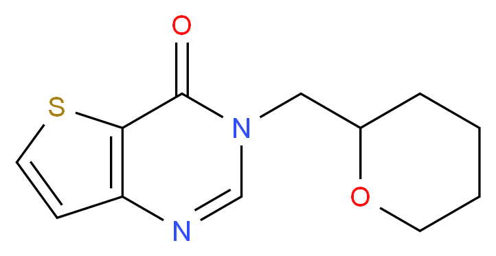 3-(tetrahydro-2H-pyran-2-ylmethyl)thieno[3,2-d]pyrimidin-4(3H)-one_Molecular_structure_CAS_)