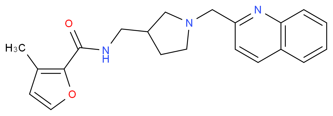 3-methyl-N-{[1-(quinolin-2-ylmethyl)pyrrolidin-3-yl]methyl}-2-furamide_Molecular_structure_CAS_)