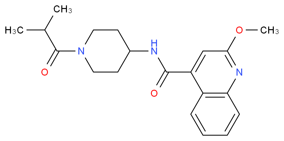 N-(1-isobutyrylpiperidin-4-yl)-2-methoxyquinoline-4-carboxamide_Molecular_structure_CAS_)