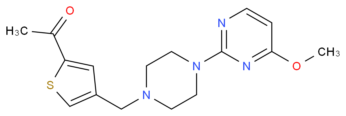 1-(4-{[4-(4-methoxypyrimidin-2-yl)piperazin-1-yl]methyl}-2-thienyl)ethanone_Molecular_structure_CAS_)