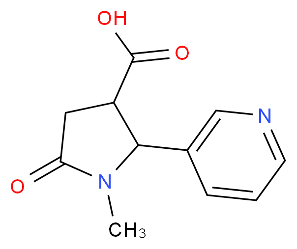 1-methyl-5-oxo-2-(pyridin-3-yl)pyrrolidine-3-carboxylic acid_Molecular_structure_CAS_)