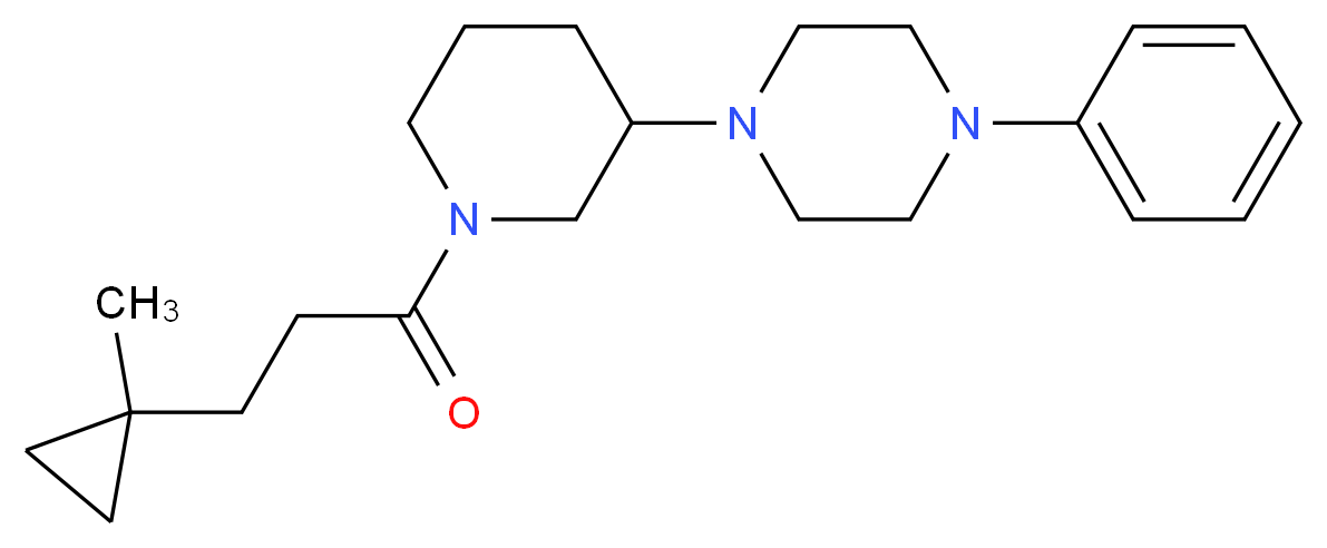 1-{1-[3-(1-methylcyclopropyl)propanoyl]-3-piperidinyl}-4-phenylpiperazine_Molecular_structure_CAS_)