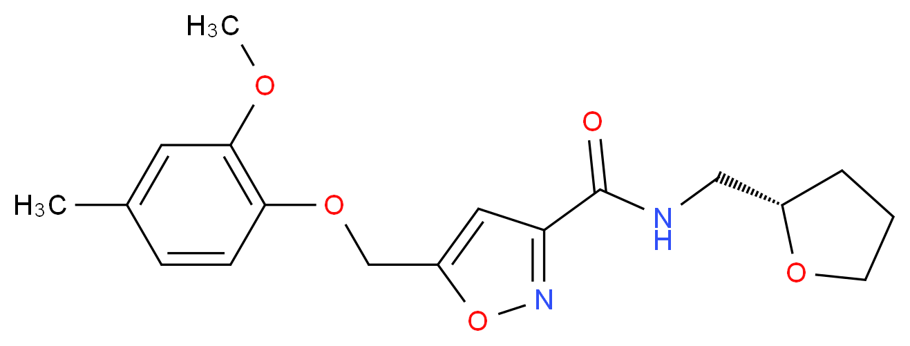 5-[(2-methoxy-4-methylphenoxy)methyl]-N-[(2S)-tetrahydrofuran-2-ylmethyl]isoxazole-3-carboxamide_Molecular_structure_CAS_)