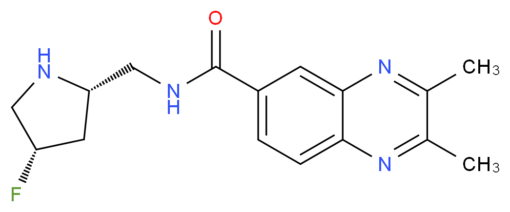 N-{[(2S,4S)-4-fluoro-2-pyrrolidinyl]methyl}-2,3-dimethyl-6-quinoxalinecarboxamide_Molecular_structure_CAS_)
