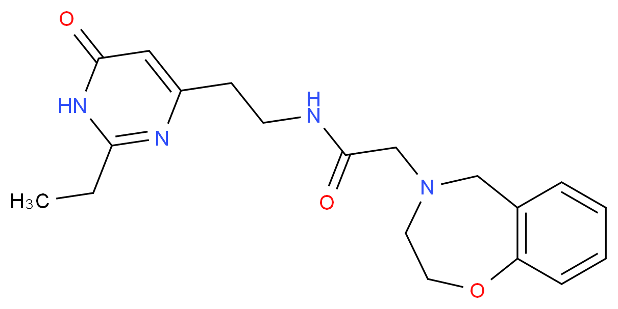 2-(2,3-dihydro-1,4-benzoxazepin-4(5H)-yl)-N-[2-(2-ethyl-6-oxo-1,6-dihydropyrimidin-4-yl)ethyl]acetamide_Molecular_structure_CAS_)