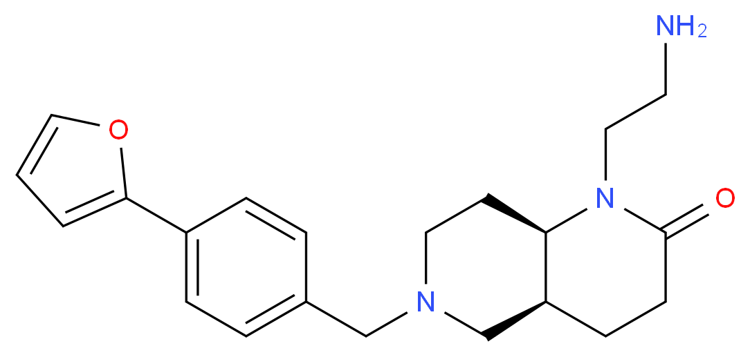 (4aS*,8aR*)-1-(2-aminoethyl)-6-[4-(2-furyl)benzyl]octahydro-1,6-naphthyridin-2(1H)-one_Molecular_structure_CAS_)