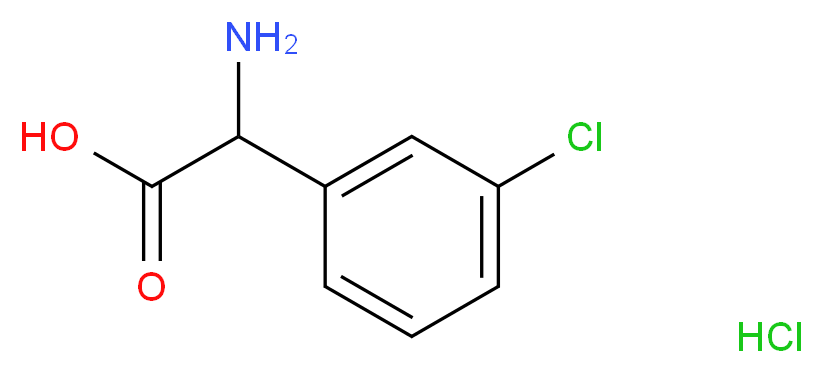 2-amino-2-(3-chlorophenyl)acetic acid hydrochloride_Molecular_structure_CAS_1214196-70-9)