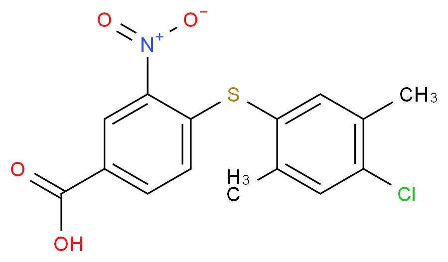 4-[(4-chloro-2,5-dimethylphenyl)thio]-3-nitrobenzoic acid_Molecular_structure_CAS_652967-64-1)