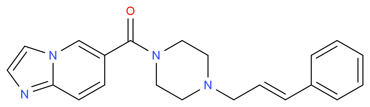 6-({4-[(2E)-3-phenylprop-2-en-1-yl]piperazin-1-yl}carbonyl)imidazo[1,2-a]pyridine_Molecular_structure_CAS_)