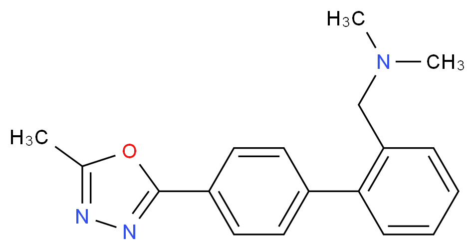 N,N-dimethyl-1-[4'-(5-methyl-1,3,4-oxadiazol-2-yl)biphenyl-2-yl]methanamine_Molecular_structure_CAS_)