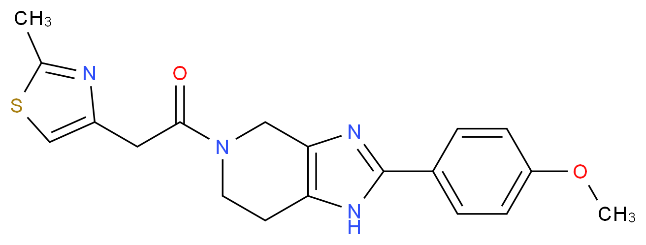 2-(4-methoxyphenyl)-5-[(2-methyl-1,3-thiazol-4-yl)acetyl]-4,5,6,7-tetrahydro-1H-imidazo[4,5-c]pyridine_Molecular_structure_CAS_)