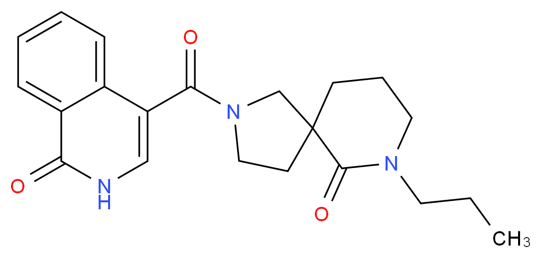 4-[(6-oxo-7-propyl-2,7-diazaspiro[4.5]dec-2-yl)carbonyl]isoquinolin-1(2H)-one_Molecular_structure_CAS_)