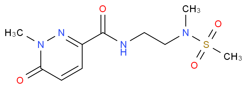 1-methyl-N-{2-[methyl(methylsulfonyl)amino]ethyl}-6-oxo-1,6-dihydropyridazine-3-carboxamide_Molecular_structure_CAS_)