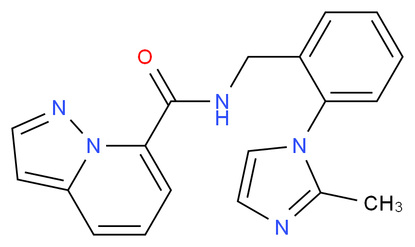 N-[2-(2-methyl-1H-imidazol-1-yl)benzyl]pyrazolo[1,5-a]pyridine-7-carboxamide_Molecular_structure_CAS_)