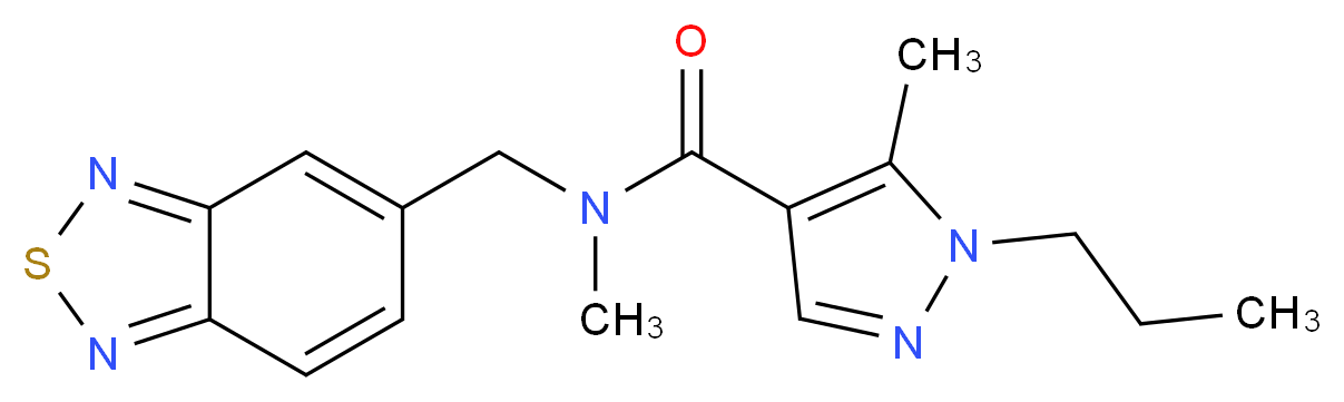 N-(2,1,3-benzothiadiazol-5-ylmethyl)-N,5-dimethyl-1-propyl-1H-pyrazole-4-carboxamide_Molecular_structure_CAS_)