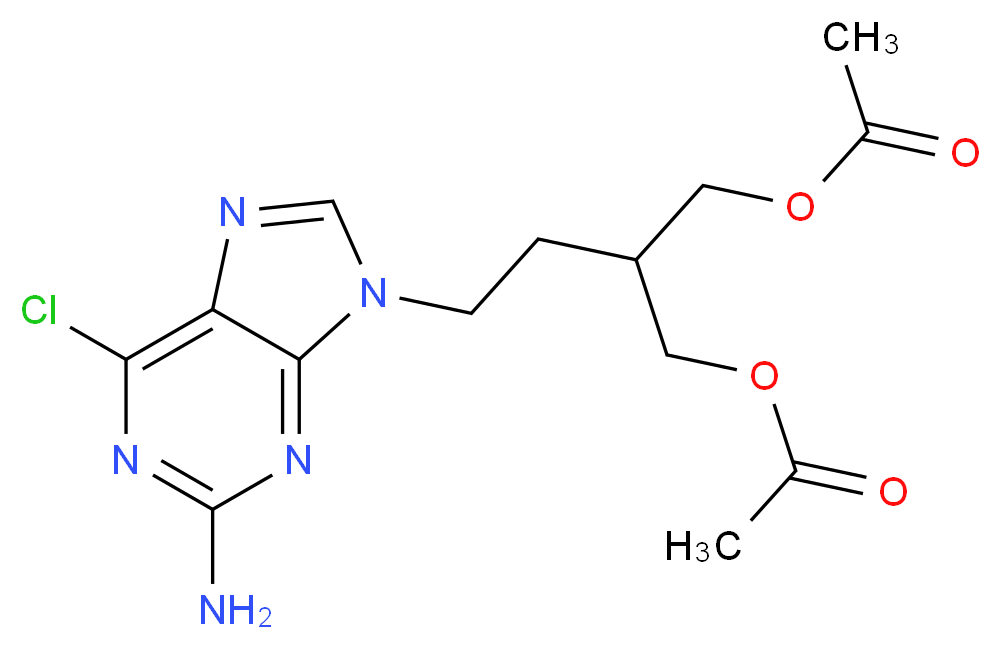 2-(2-(2-Amino-6-chloro-9H-purin-9-yl)ethyl)propane-1,3-diyl diacetate_Molecular_structure_CAS_97845-60-8)