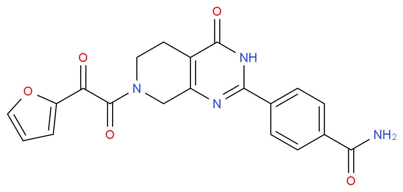 4-{7-[2-furyl(oxo)acetyl]-4-oxo-3,4,5,6,7,8-hexahydropyrido[3,4-d]pyrimidin-2-yl}benzamide_Molecular_structure_CAS_)