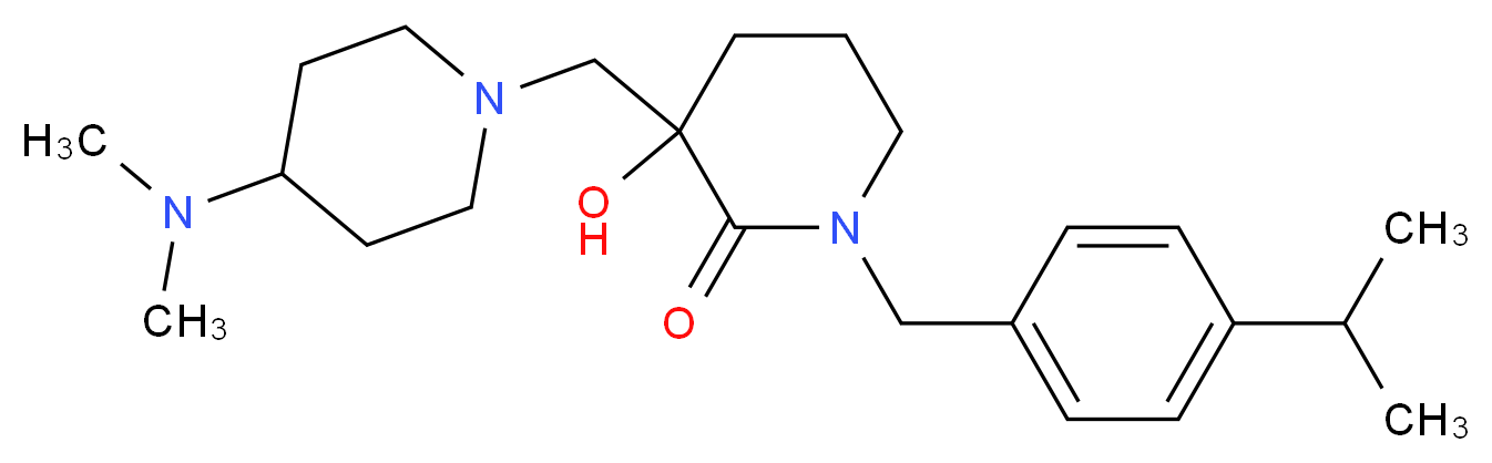 3-{[4-(dimethylamino)piperidin-1-yl]methyl}-3-hydroxy-1-(4-isopropylbenzyl)piperidin-2-one_Molecular_structure_CAS_)