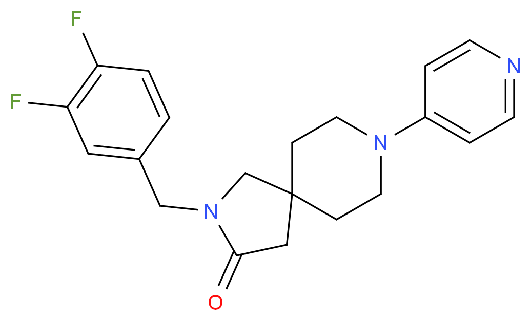 2-(3,4-difluorobenzyl)-8-(4-pyridinyl)-2,8-diazaspiro[4.5]decan-3-one_Molecular_structure_CAS_)