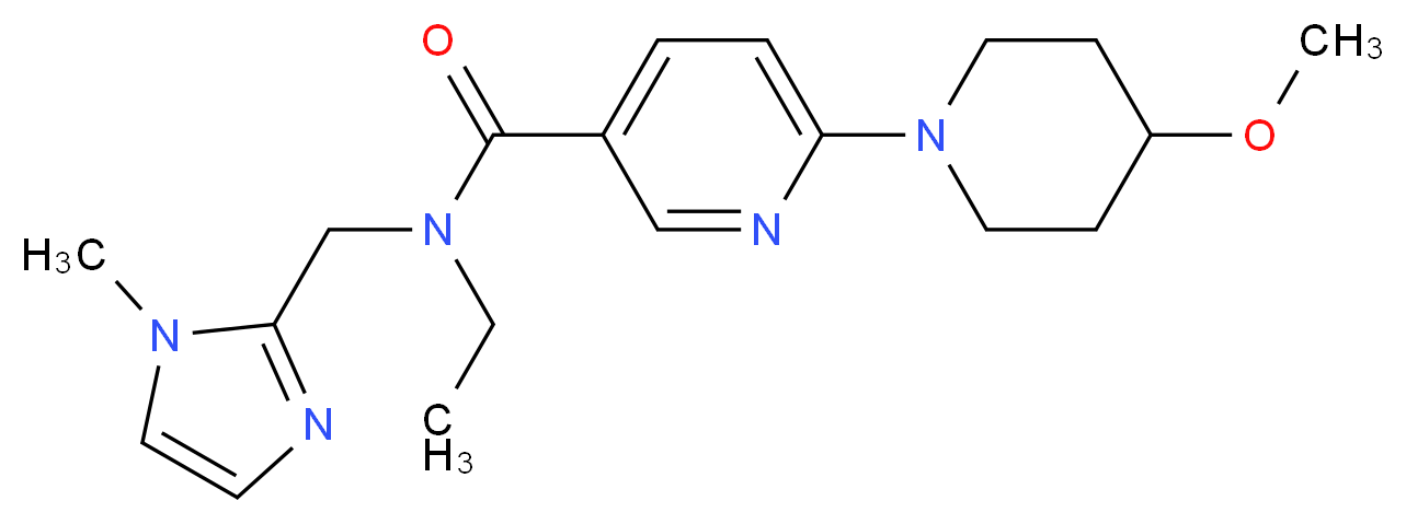 N-ethyl-6-(4-methoxy-1-piperidinyl)-N-[(1-methyl-1H-imidazol-2-yl)methyl]nicotinamide_Molecular_structure_CAS_)