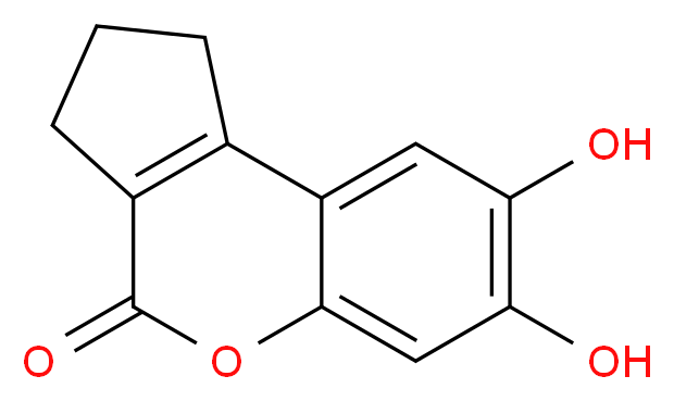7,8-Dihydroxy-2,3-dihydrocyclopenta[c]chromen-4(1H)-one_Molecular_structure_CAS_)