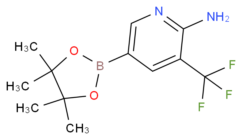 5-(4,4,5,5-Tetramethyl-1,3,2-dioxaborolan-2-yl)-3-(trifluoromethyl)pyridin-2-amine_Molecular_structure_CAS_947249-01-6)