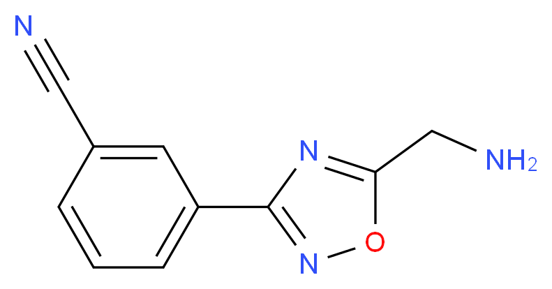 3-[5-(AMINOMETHYL)-1,2,4-OXADIAZOL-3-YL]BENZONITRILE_Molecular_structure_CAS_)