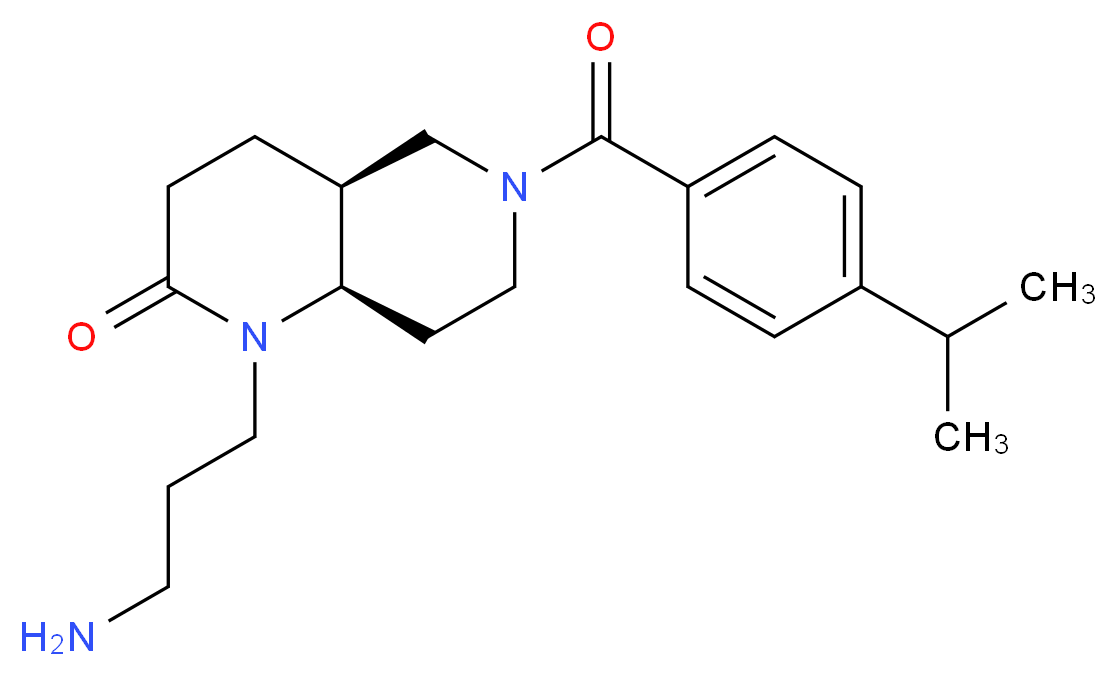 (4aS*,8aR*)-1-(3-aminopropyl)-6-(4-isopropylbenzoyl)octahydro-1,6-naphthyridin-2(1H)-one_Molecular_structure_CAS_)