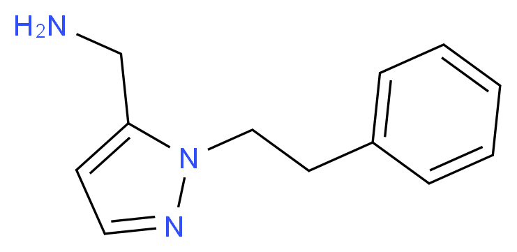 [1-(2-phenylethyl)-1H-pyrazol-5-yl]methanamine_Molecular_structure_CAS_)