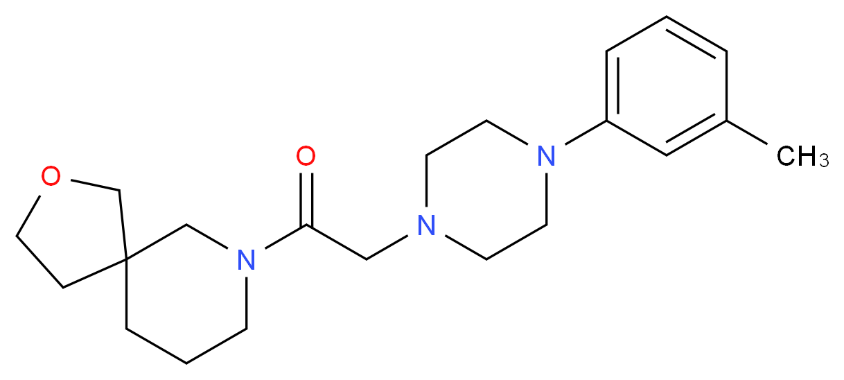 7-{[4-(3-methylphenyl)piperazin-1-yl]acetyl}-2-oxa-7-azaspiro[4.5]decane_Molecular_structure_CAS_)