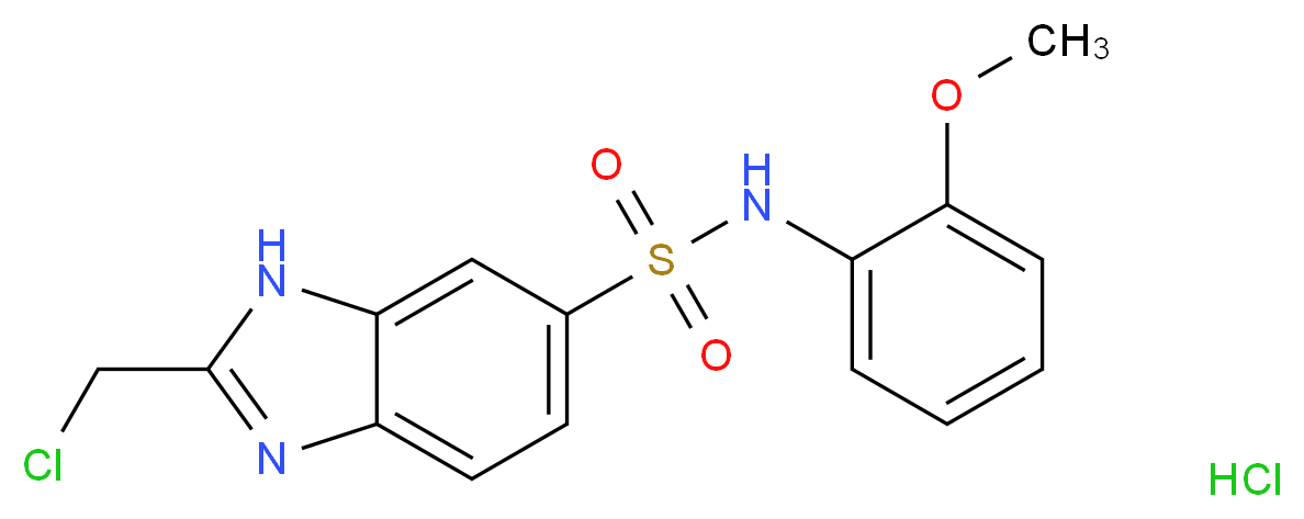 2-(chloromethyl)-N-(2-methoxyphenyl)-1H-benzimidazole-6-sulfonamide hydrochloride_Molecular_structure_CAS_)
